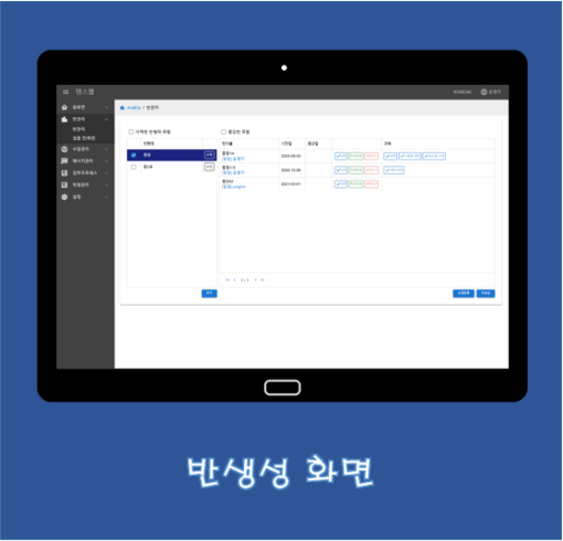반생성 화면
